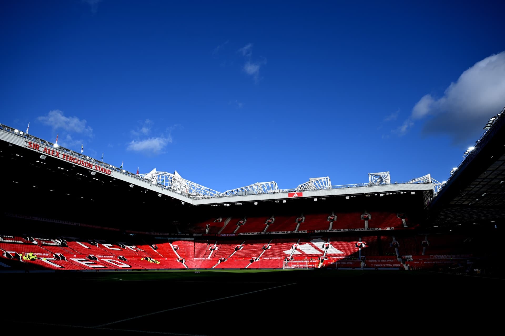Old Trafford pitchside